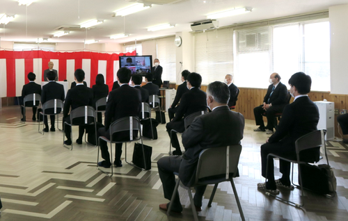 入社式の様子